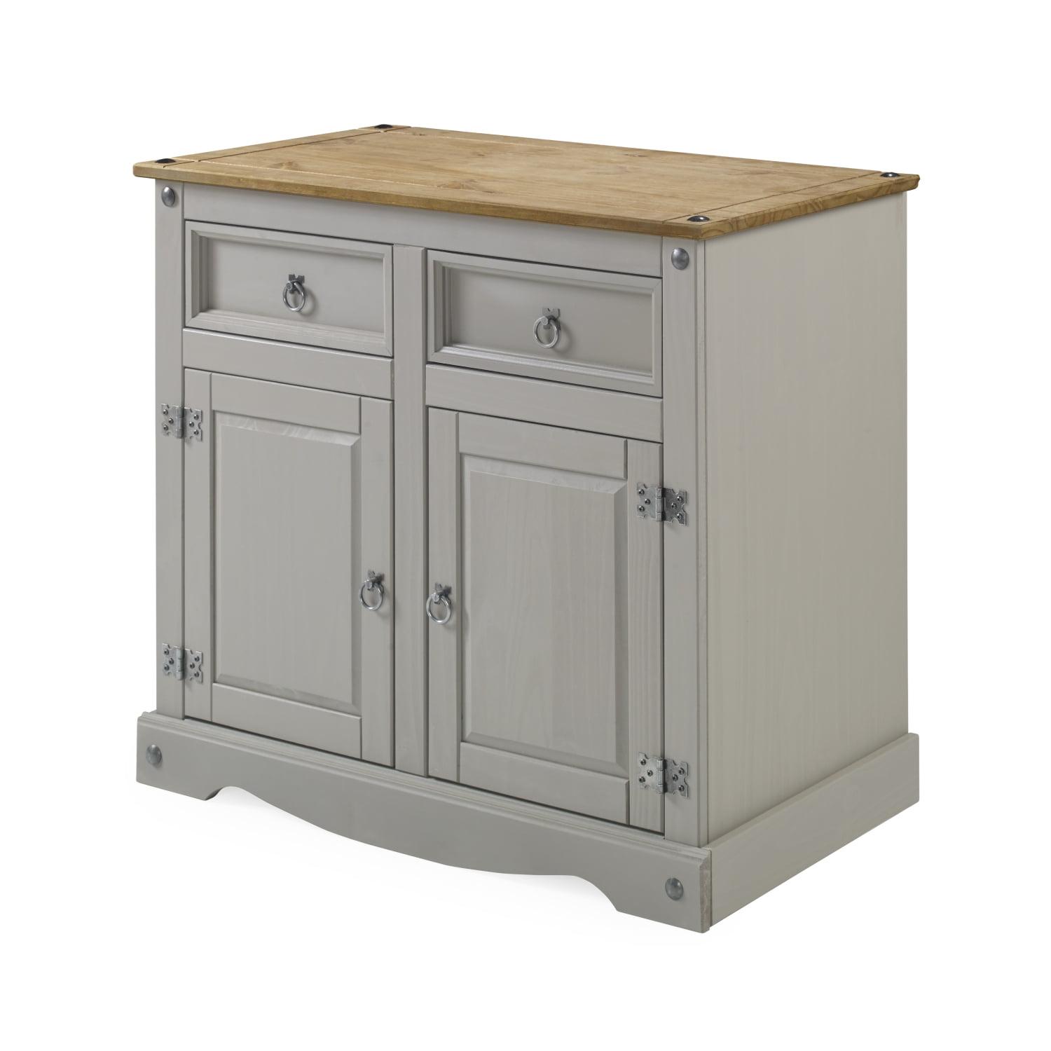 Wood Buffet Sideboard 1 Door 4 Drawers Corona Gray | Furniture Dash