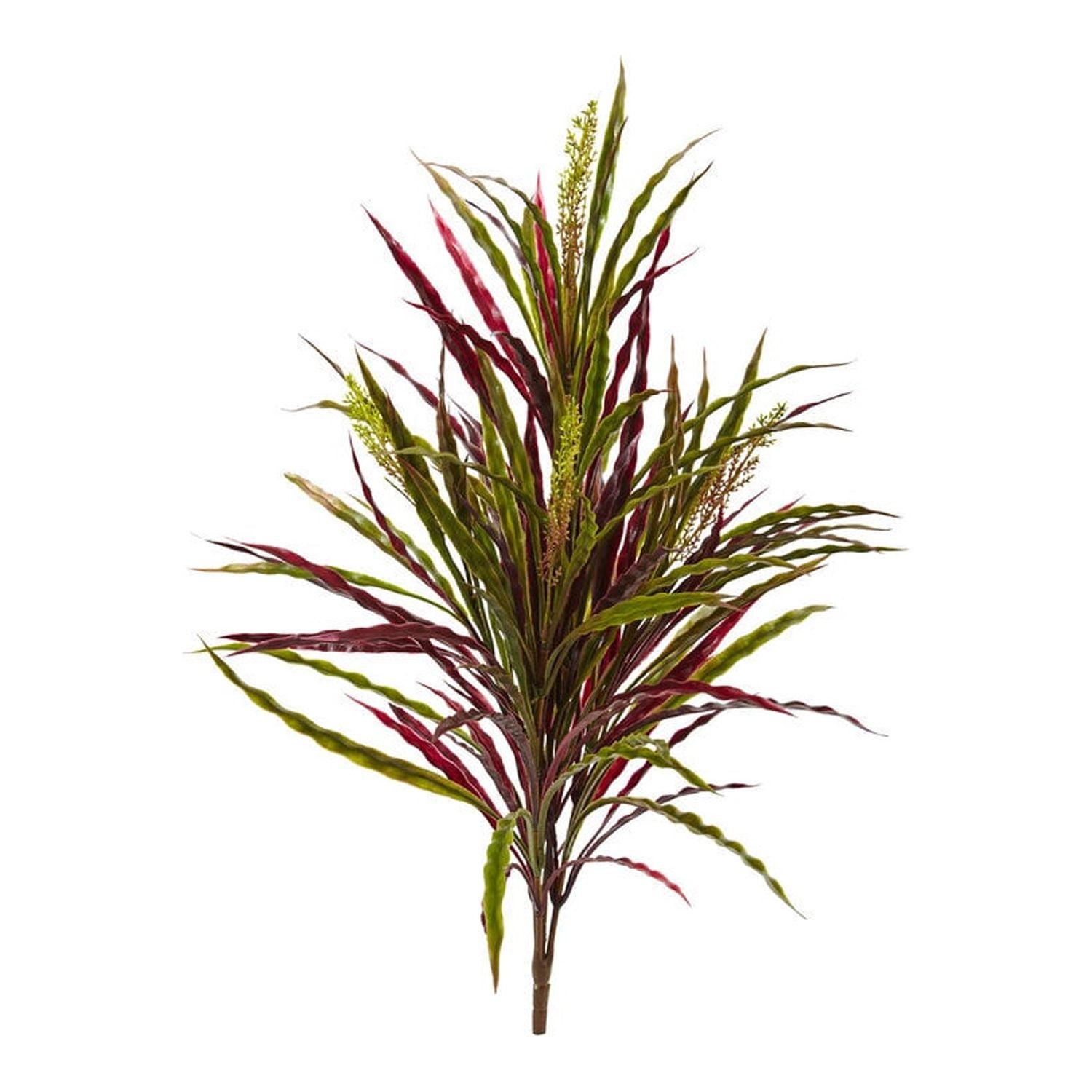 Burgundy and Green Vanilla Grass 22.5" Outdoor Plastic Potted Plant