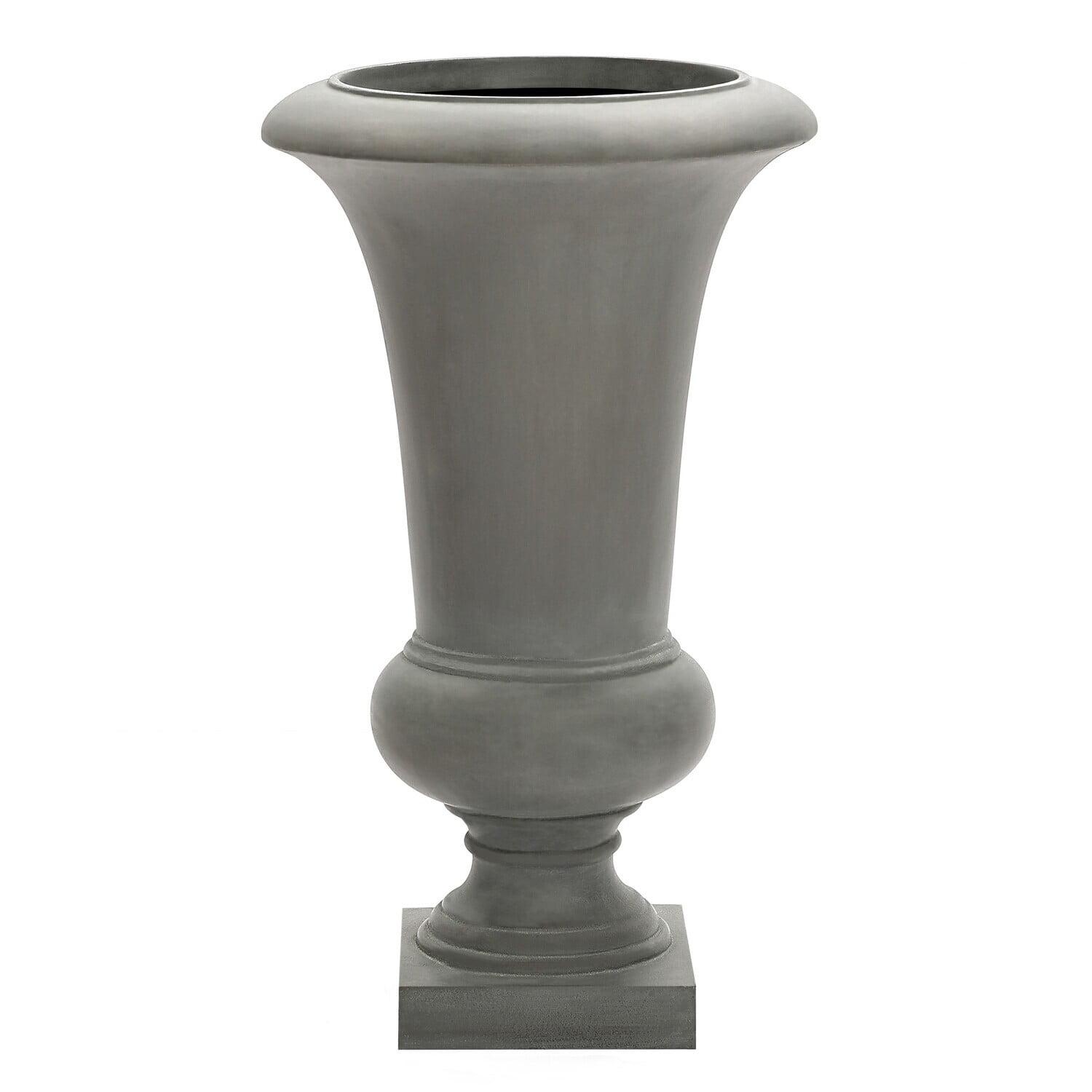 LuxenHome 22.75" H Slim MgO Urn Planter Gray