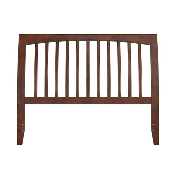 Solid Wood Slat Headboard - Sleigh Design Bed Frame - Walnut Finish - Full, Queen, King Sizes