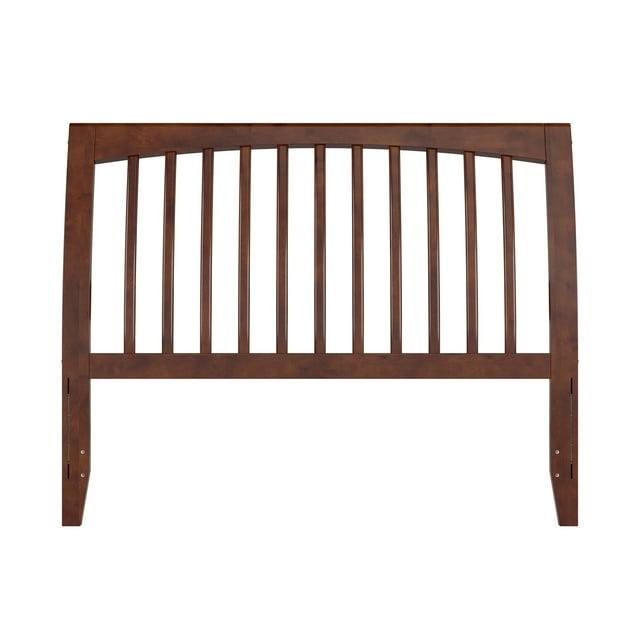 Solid Wood Slat Headboard - Sleigh Design Bed Frame - Walnut Finish - Full, Queen, King Sizes