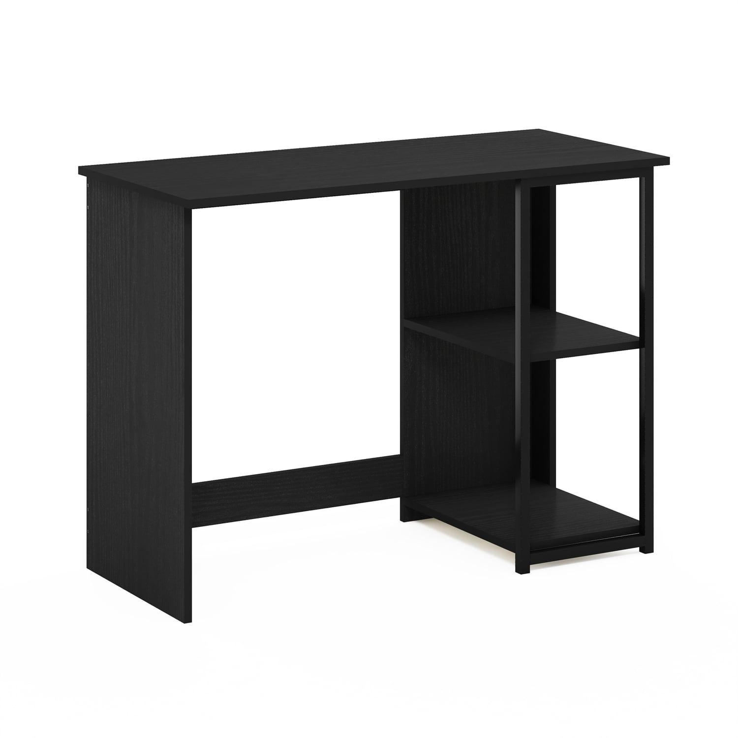 Americano Black Wood Modern Computer Desk with Shelves