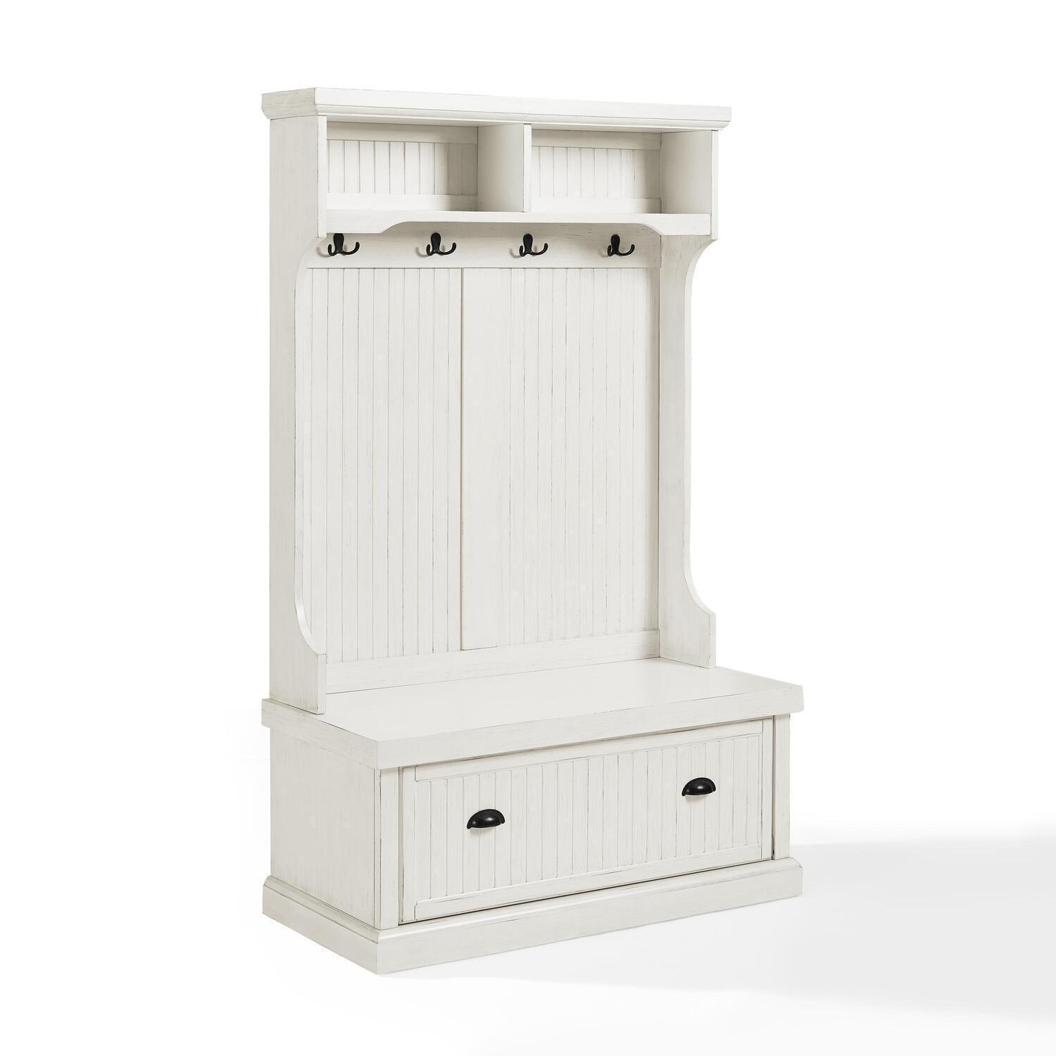 Seaside Hall Tree 40'' Wide with Bench and Shoe Storage