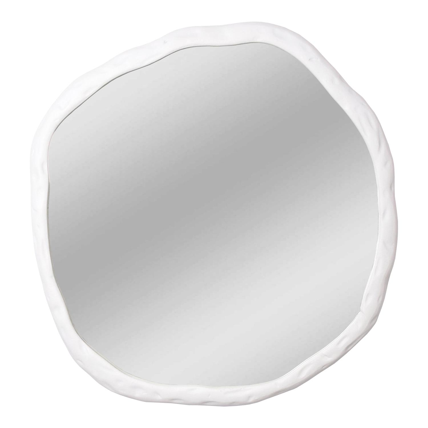 Rogelio Round Mirror - White / Large