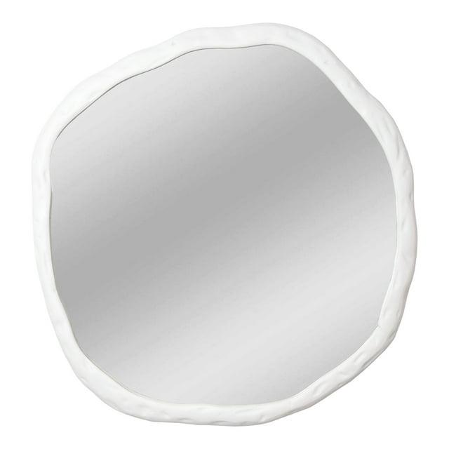 Rogelio Round Mirror - White / Large