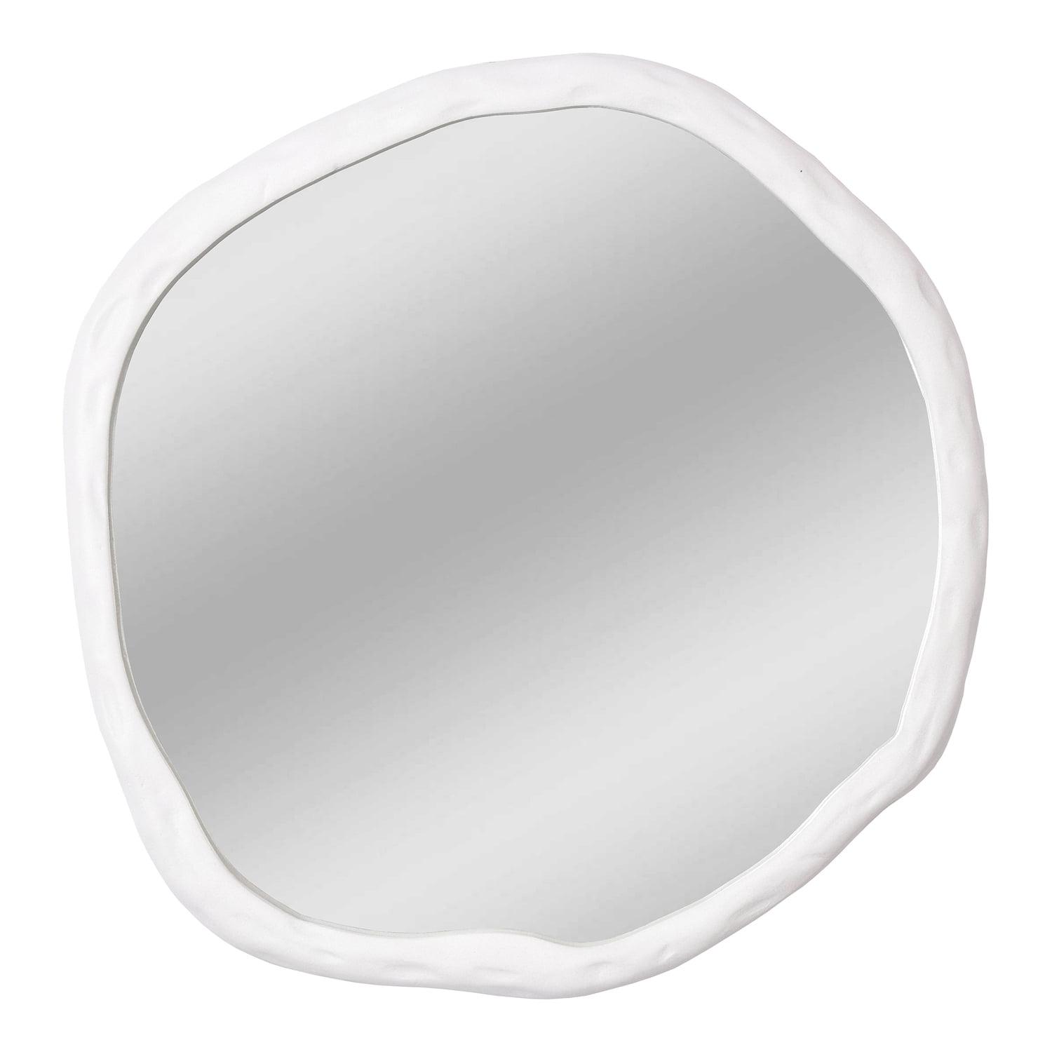 Rogelio Round Mirror - Small / White