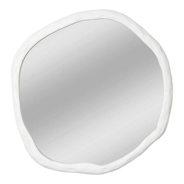 Rogelio Round Mirror - Small / White