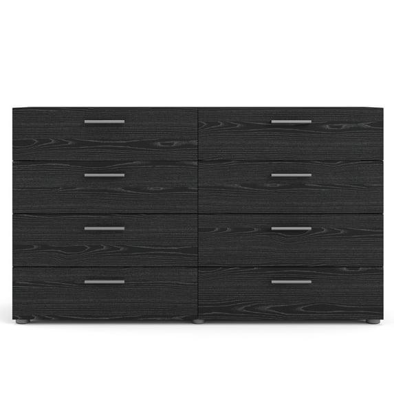 Tvilum Austin 8 Drawer Double Dresser, Black Woodgrain