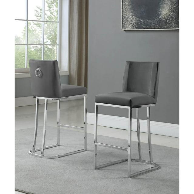 Aurrin Velvet Upholstered Bar & Counter Stool
