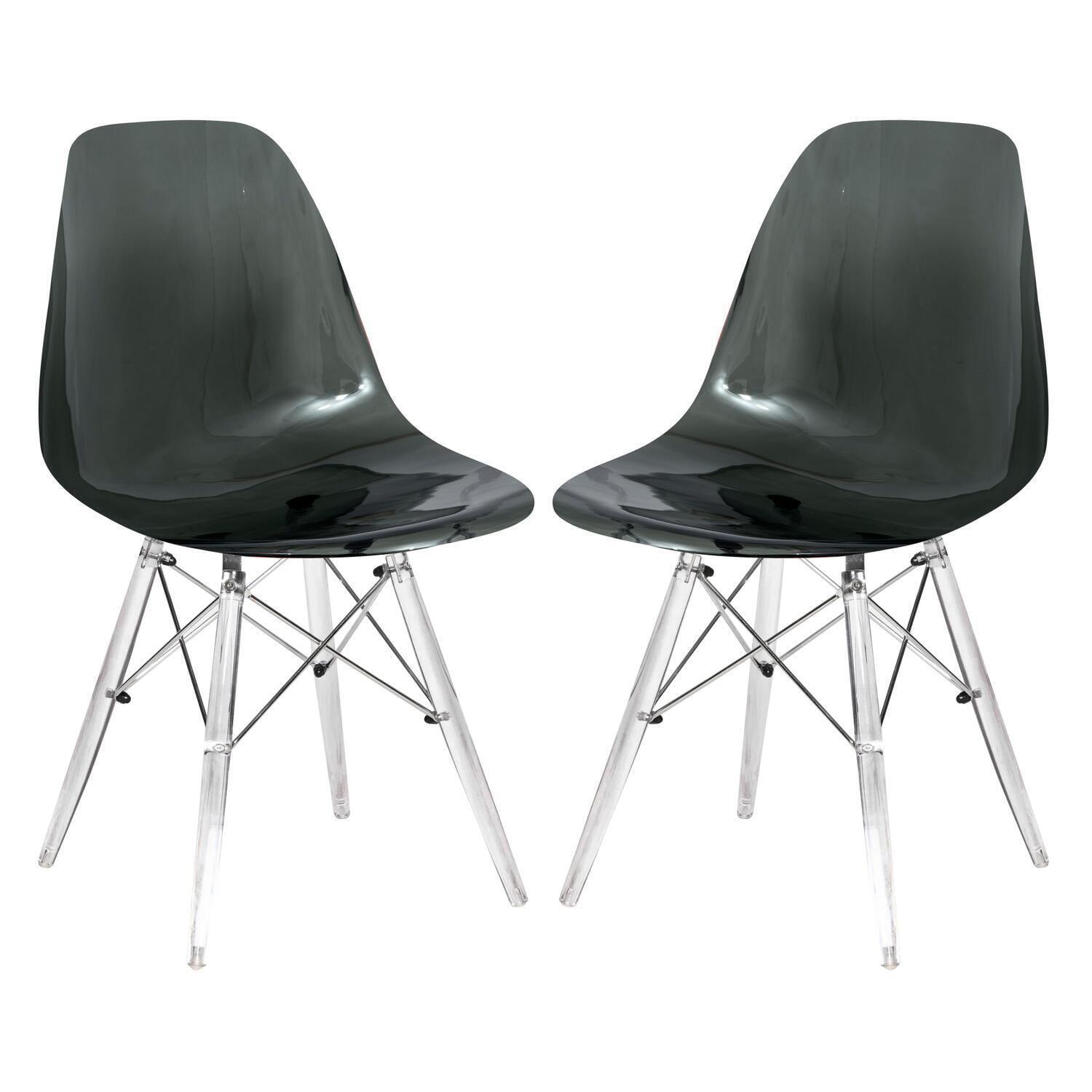 George Oliver Karen Modern Dining Side Chair with Acrylic Base (Set of 2)