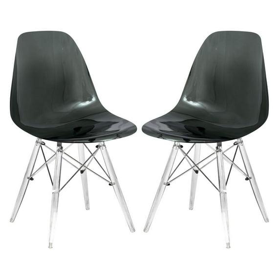 George Oliver Karen Modern Dining Side Chair with Acrylic Base (Set of 2)