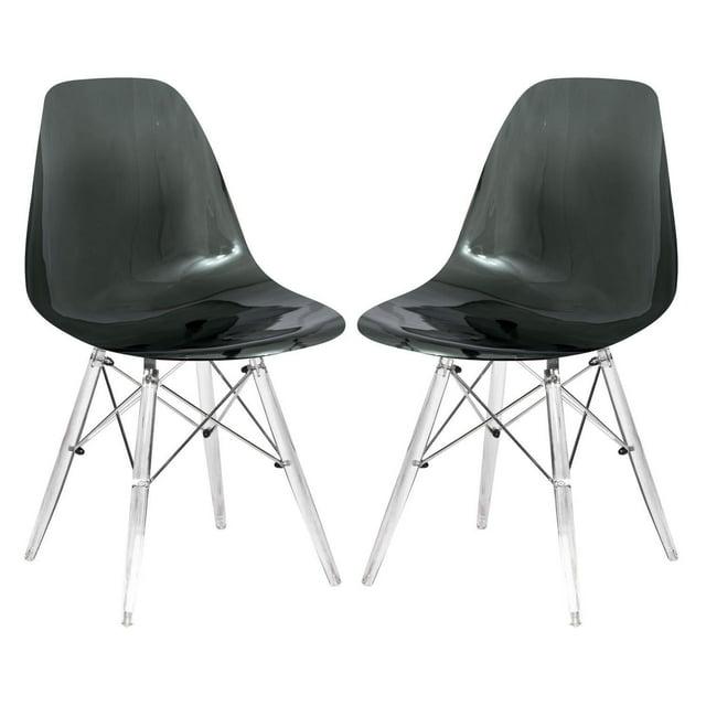 George Oliver Karen Modern Dining Side Chair with Acrylic Base (Set of 2)