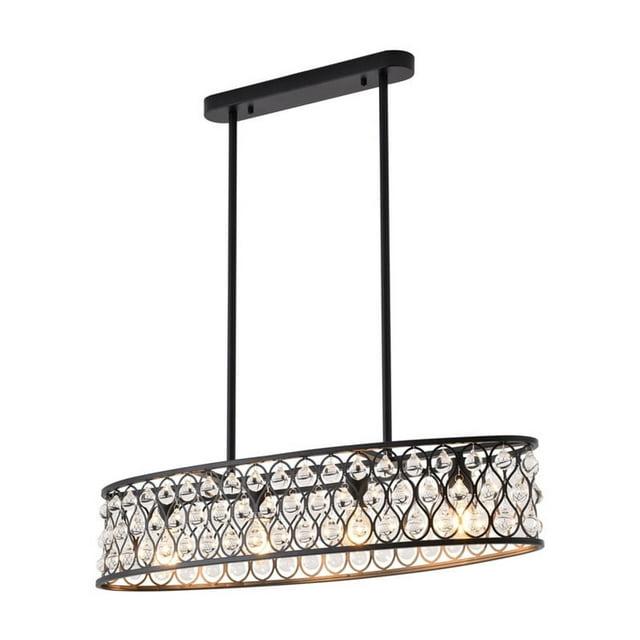 Giolou 4-Light Gold Chandelier With Crystal Accent Shade
