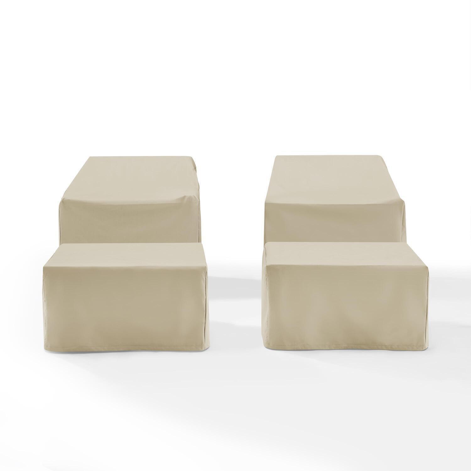 Crosley 4pc Furniture Cover Set: Vinyl Protective Covers for Outdoor Seating, Waterproof & Scratch-Resistant