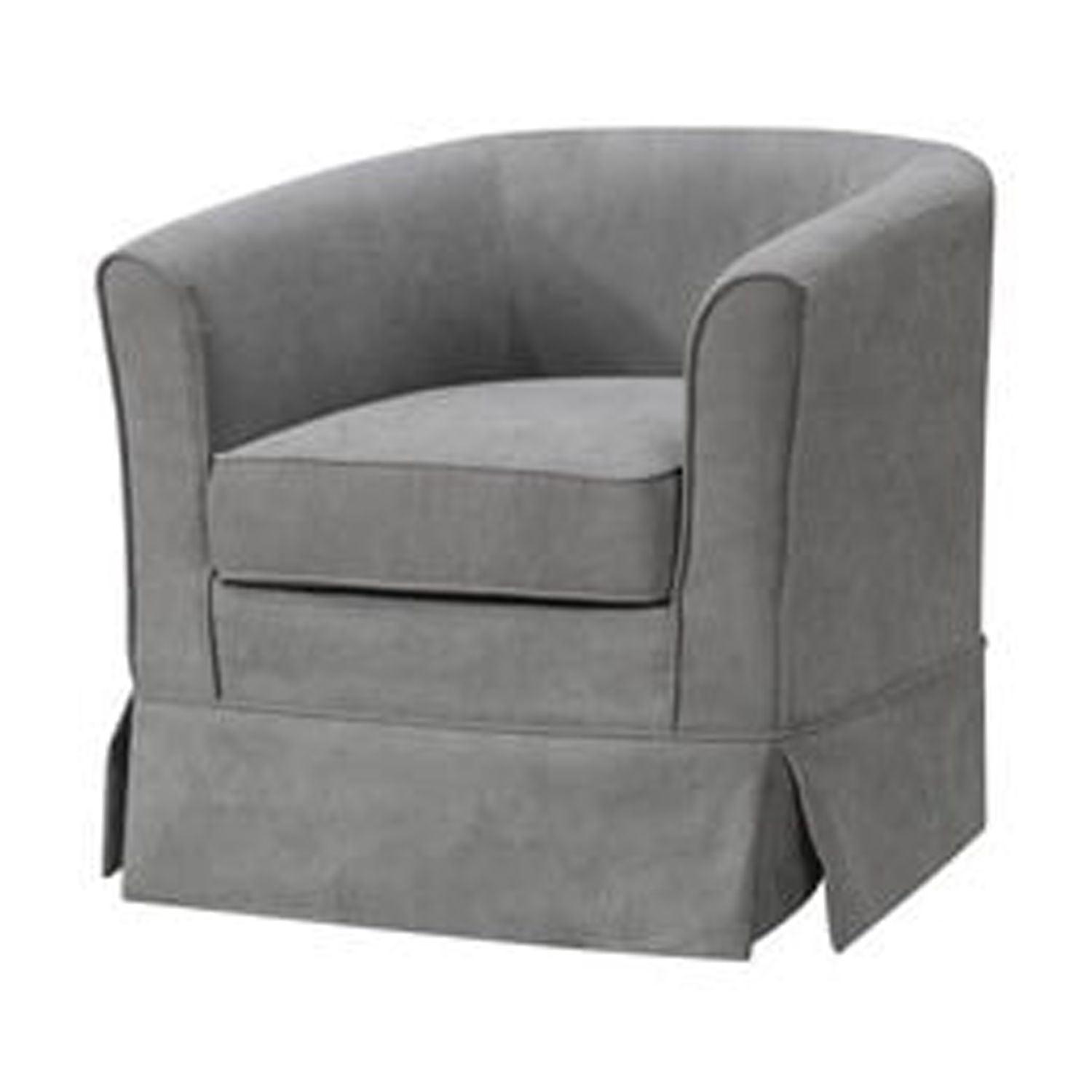 Bed Bath & Beyond Metal Fabric Woven Swivel Chair, Steel Gray