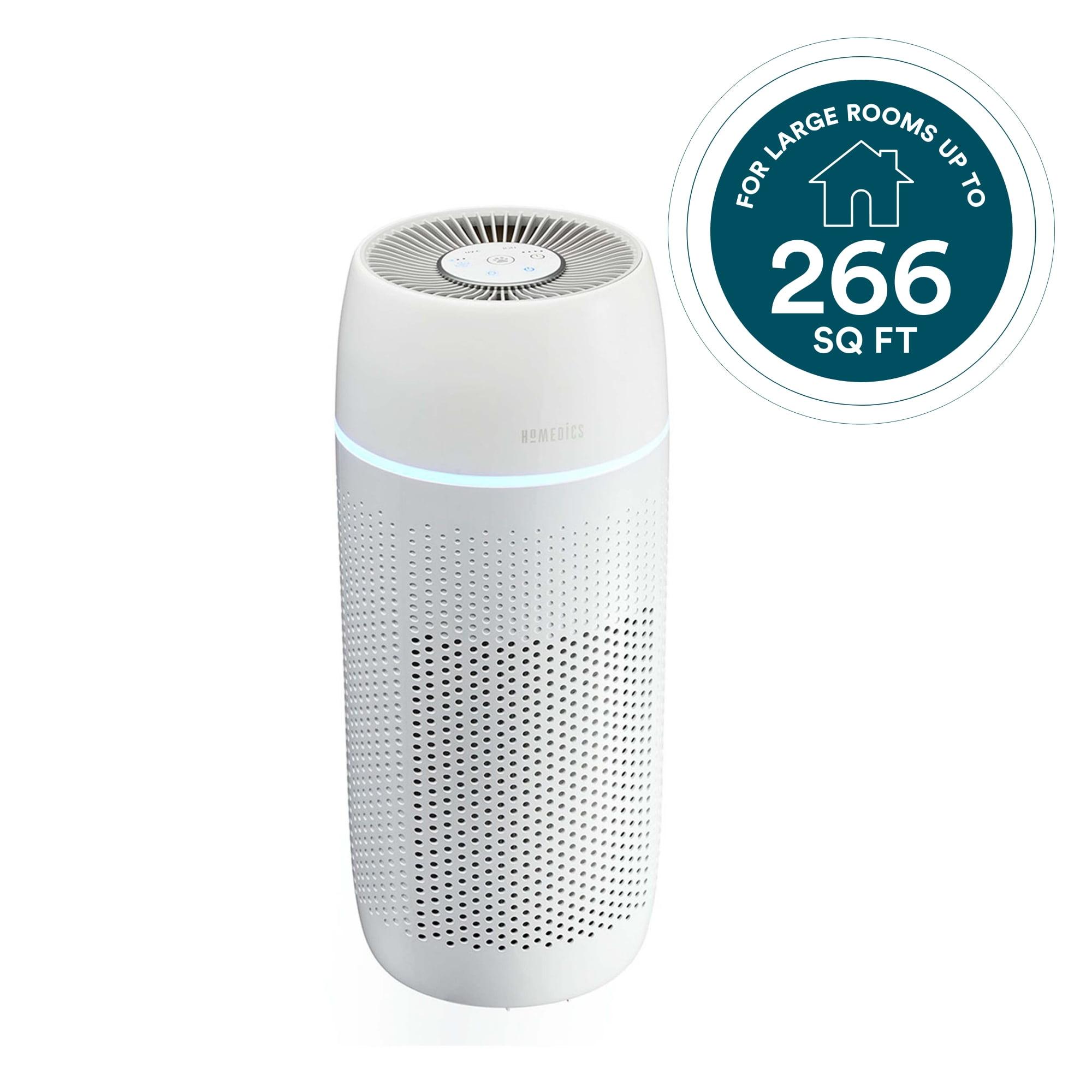 HoMedics PetPlus Large Room Air Purifier with UV-C Technology: Electric, 3 Settings, CARB Certified, 100-300 sq. ft.