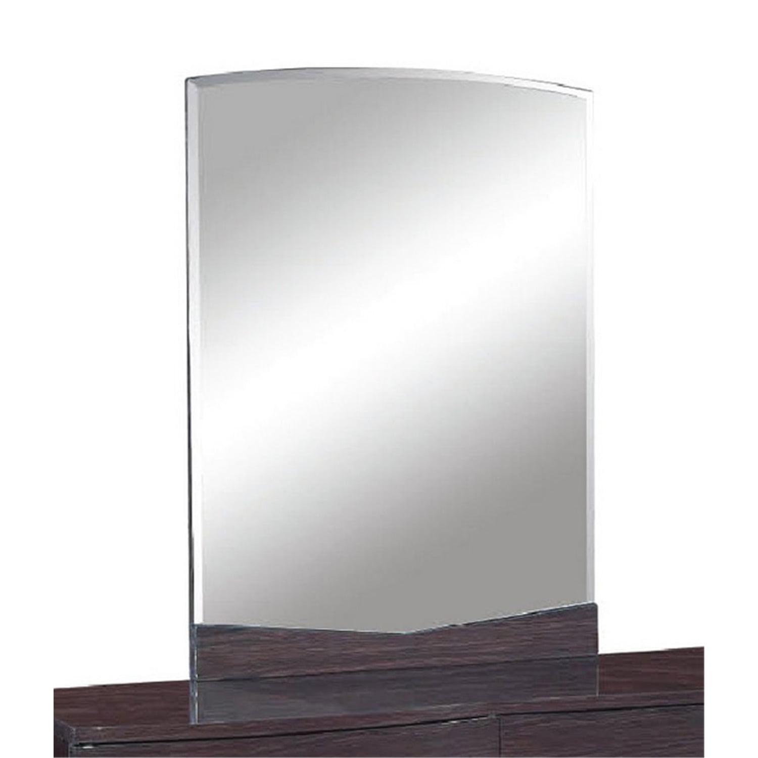 43" Dark Brown Wenge Frameless Rectangular Dresser Mirror