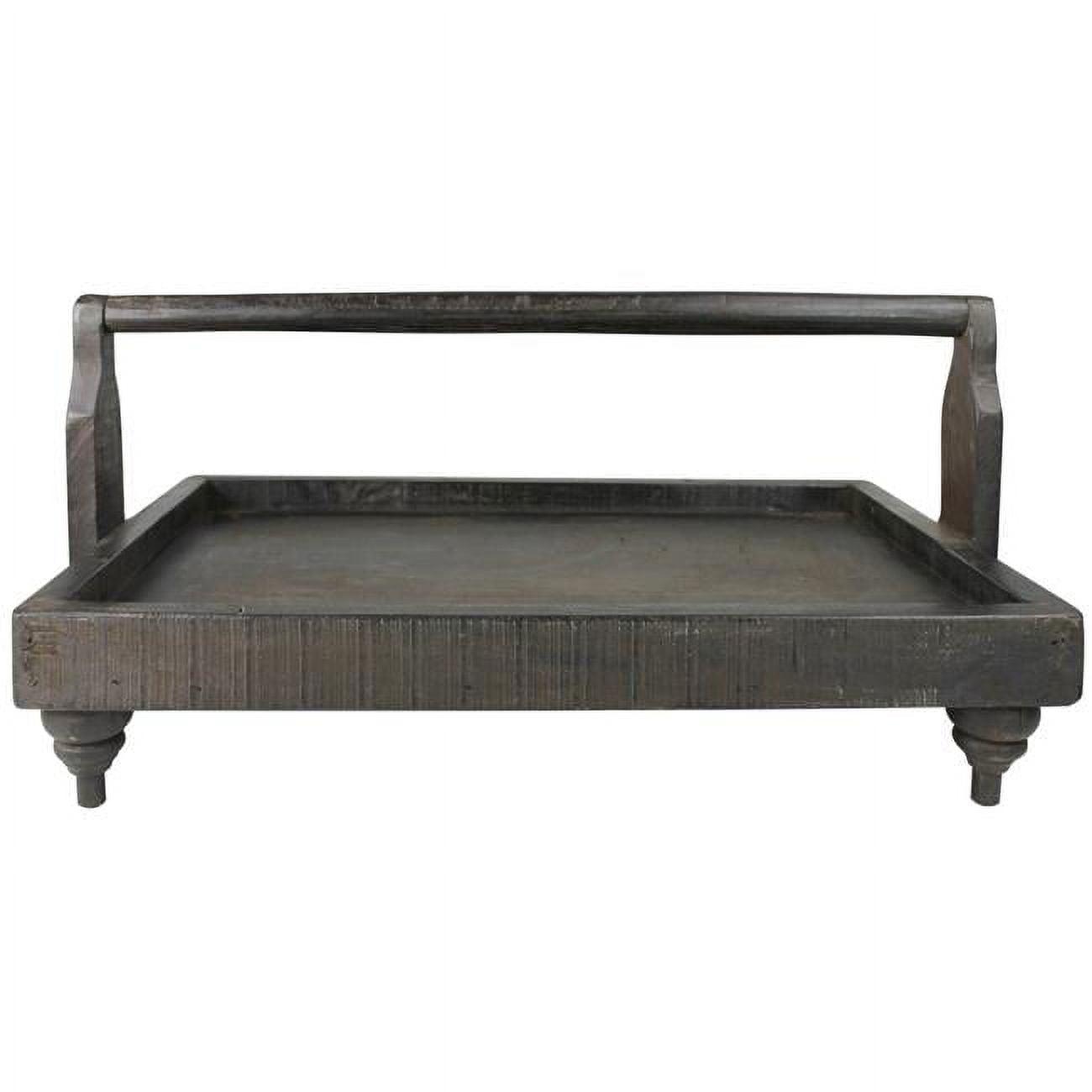 Vintage-Inspired Reclaimed Wood Serving Tray with Stout Legs