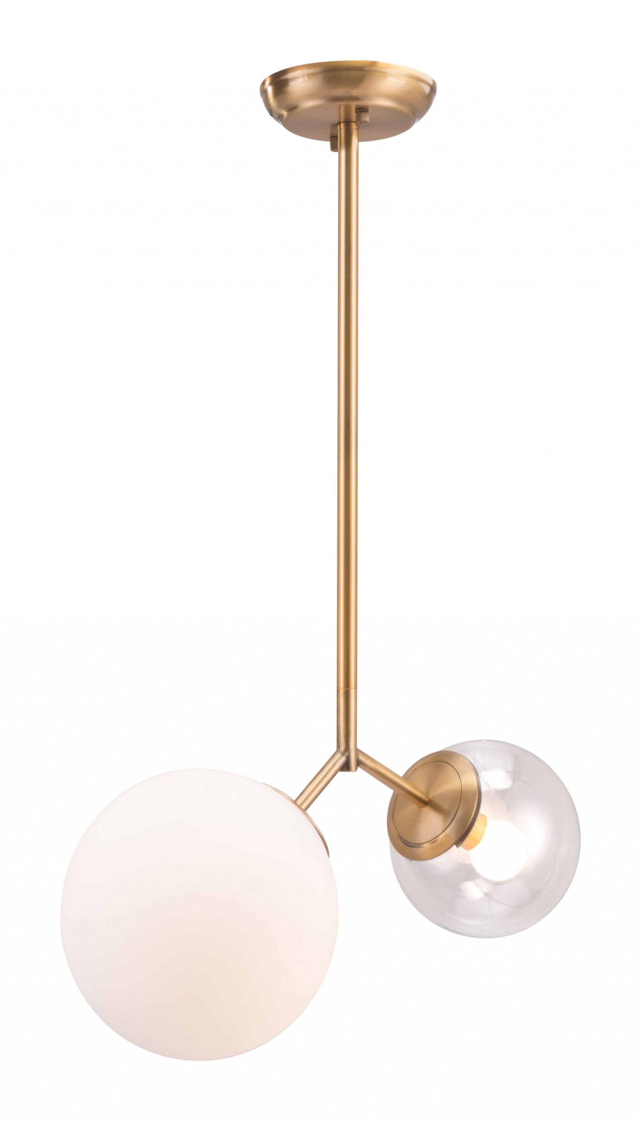 Elegant Gold Globe Ceiling Lamp with Frosted Glass Shade