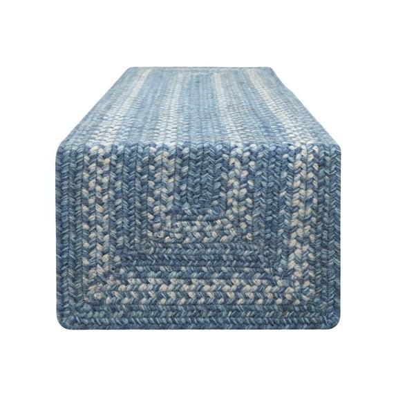 Homespice - Denim Blue Runner for Table 11x36 inches, a Long and Thick Table Runner to Use as a Coastal Style Dinner Table Runner - Handmade from Premium Jute - Reversible and Durable Braided Runner