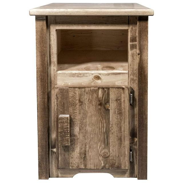 Homestead Collection End Table w/ Door, Right Hinged, Stain & Lacquer Finish
