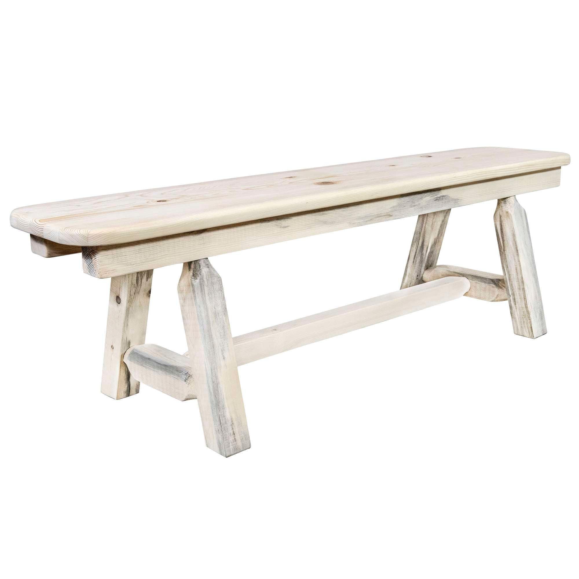 Montana Homestead 5-Foot Ready-to-Finish Solid Pine Plank Bench