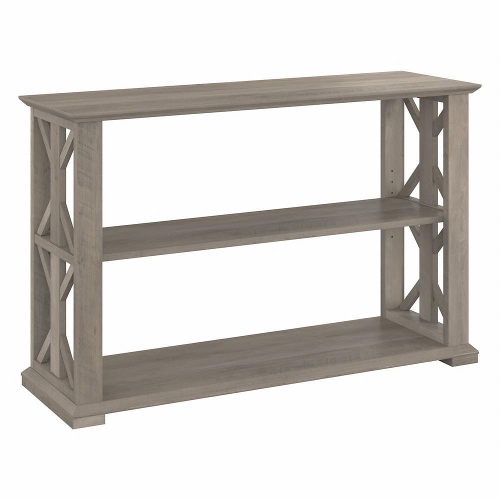 Homestead Console Table with Shelves in Driftwood Gray - Engineered Wood