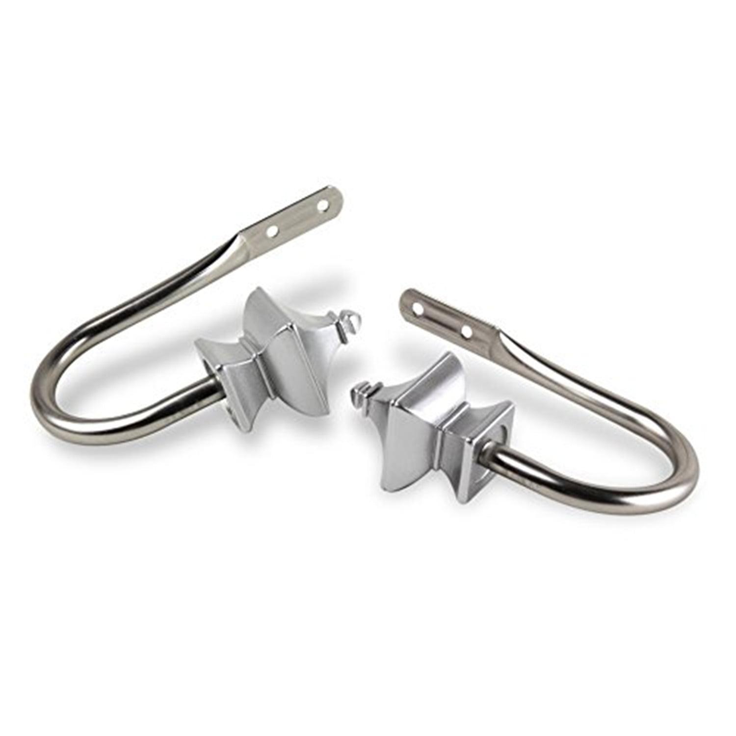 Rod Desyne Esta Steel J-Hooks/Resin Finials Curtain Holdback (Set of 2)