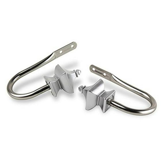 Rod Desyne Esta Steel J-Hooks/Resin Finials Curtain Holdback (Set of 2)