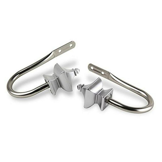Rod Desyne Esta Steel J-Hooks/Resin Finials Curtain Holdback (Set of 2)