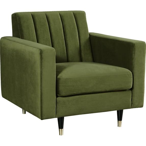 Meridian Furniture Lola Velvet Accent Chair in Olive