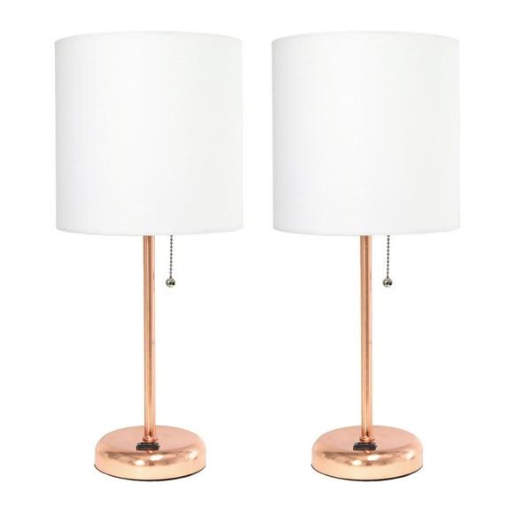 LimeLights Stick Lamp with Charging Outlet - Set of 2