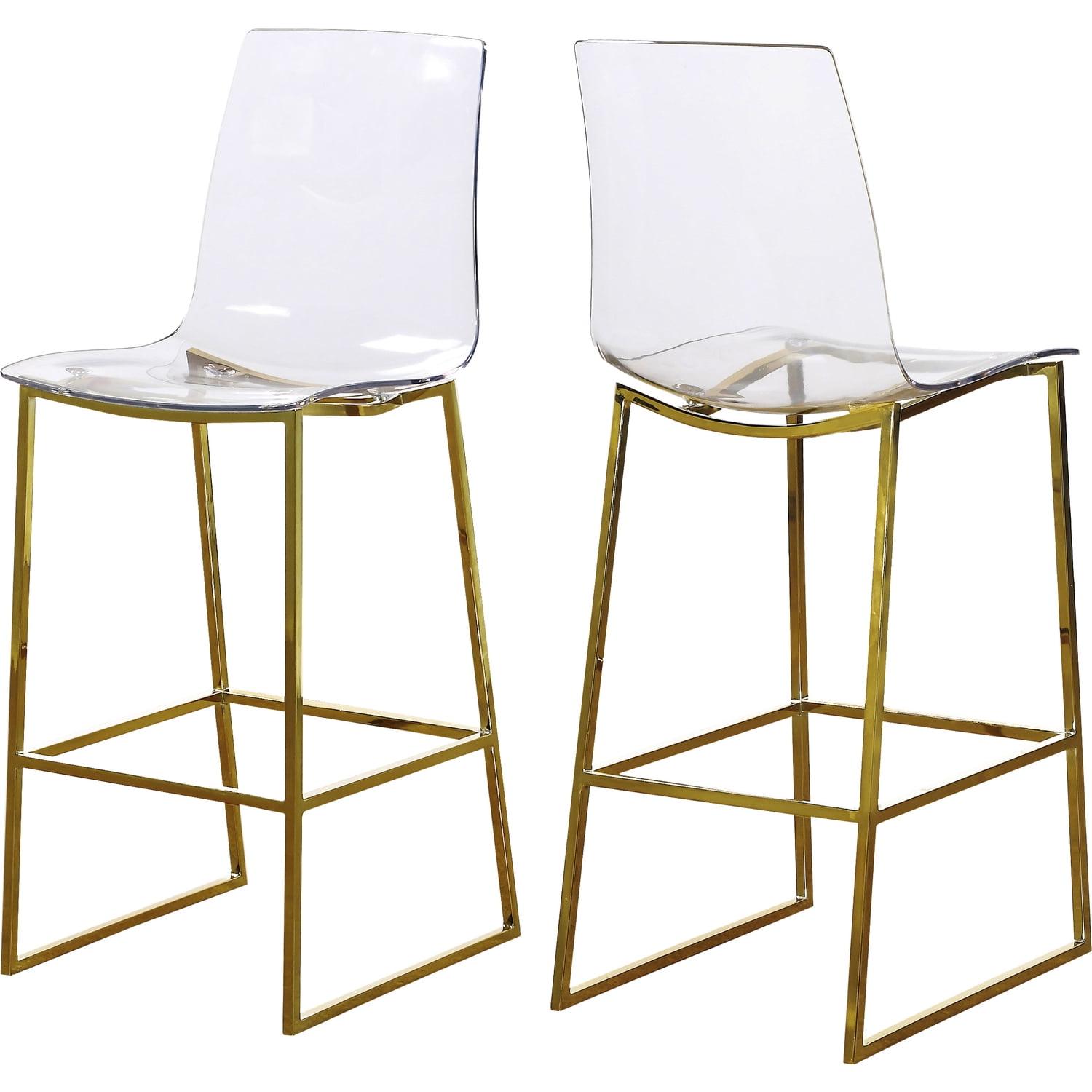 Lumen 42" Gold Metal and Acrylic Counter Stool