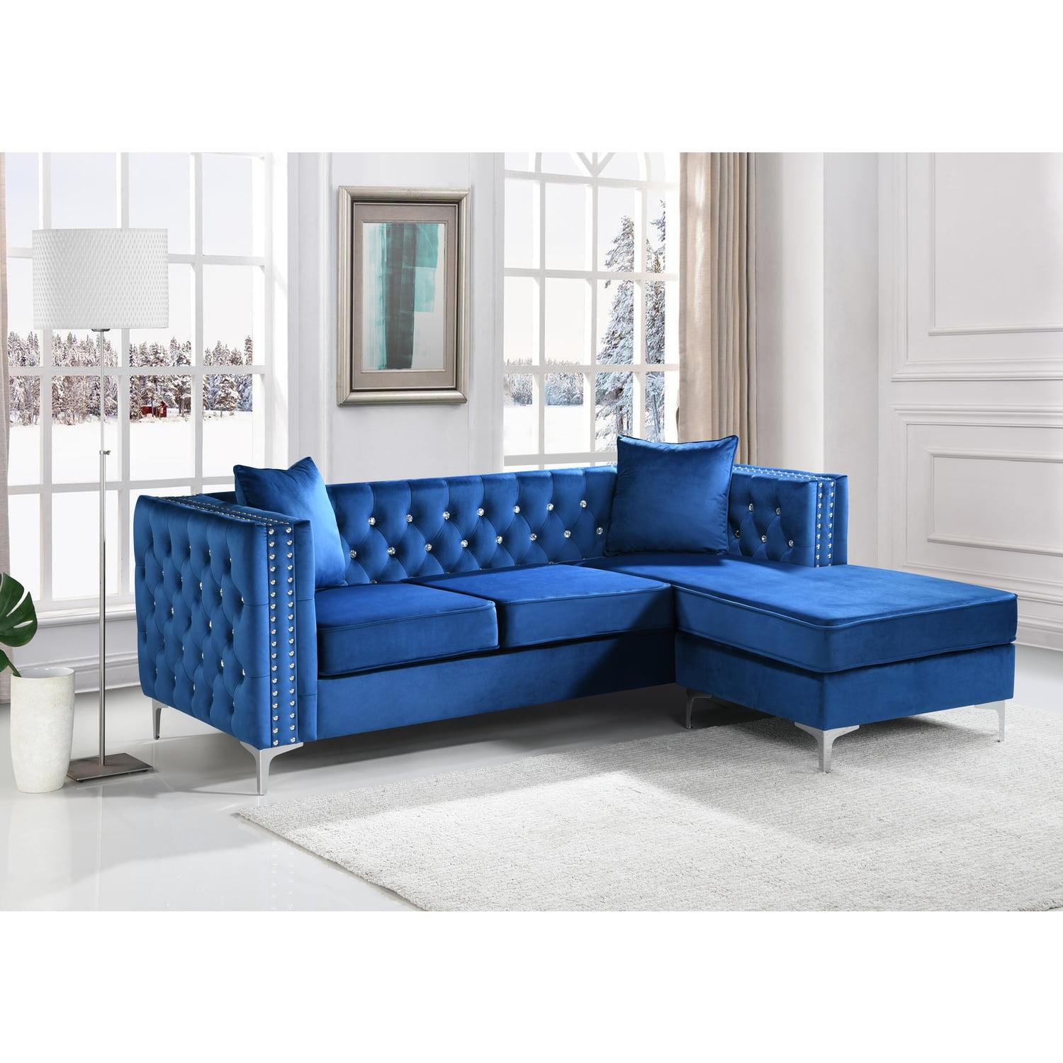Tina 2 - Piece Velvet Sectional
