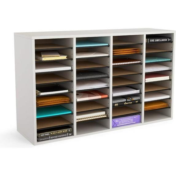 Safco Products Company Safco® Adjustable Compartment Wood Literature Orga Literature Sorter