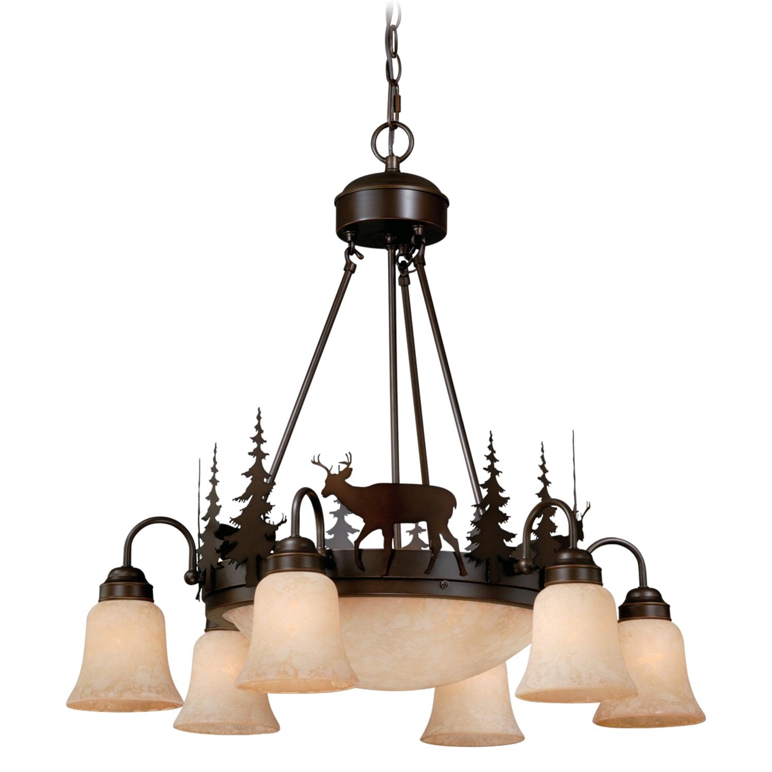 Vaxcel Bryce 9 - Light Chandelier in  Burnished Bronze