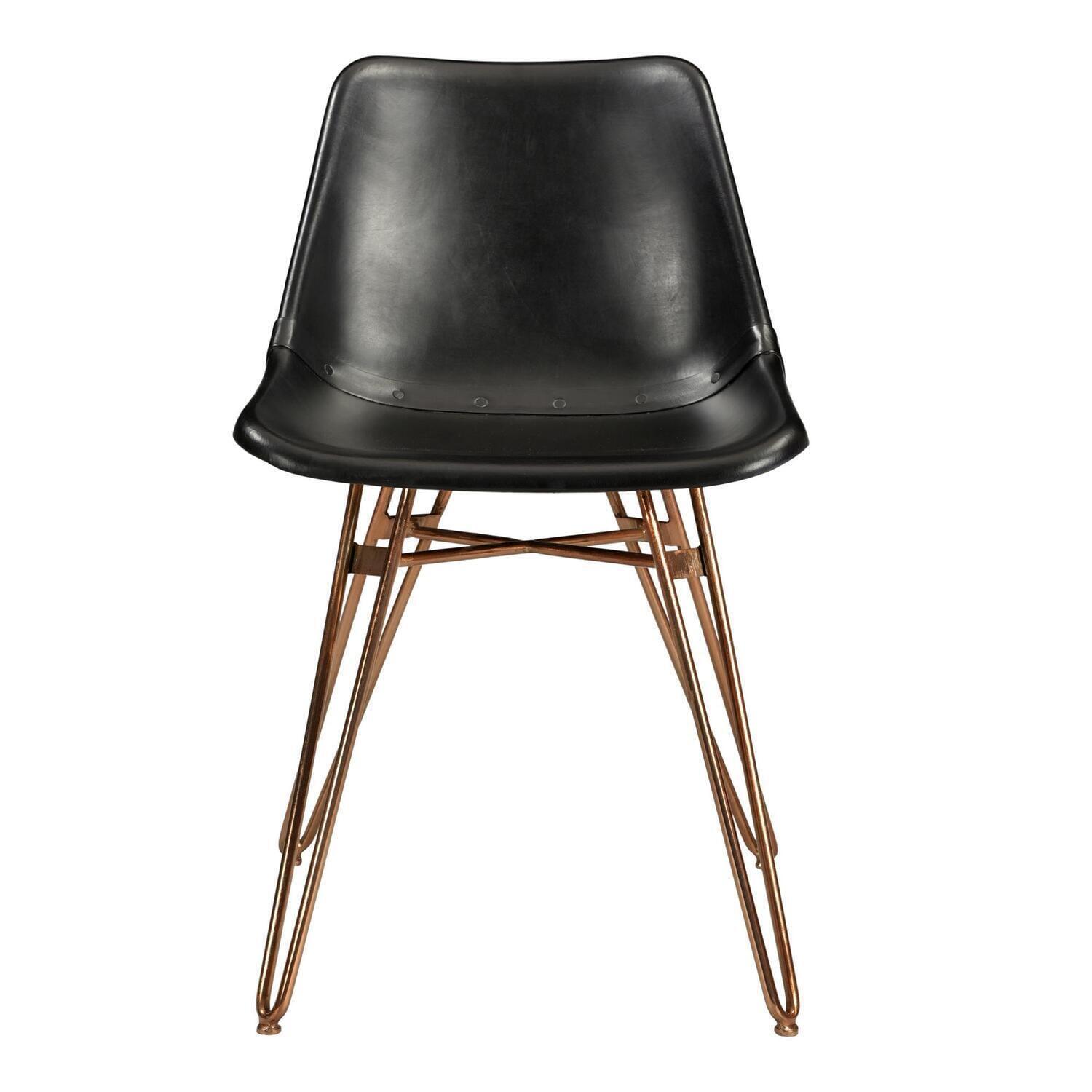 Gingerich 18'' H Genuine Leather Upholstered Side Chair
