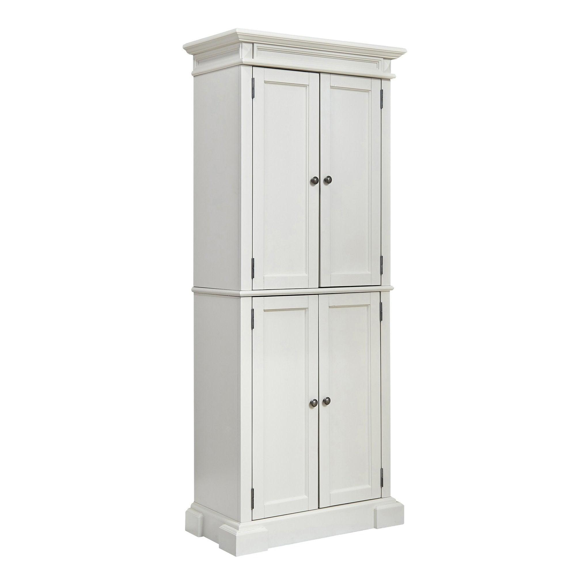 Americana White Hardwood Pantry with Adjustable Shelving