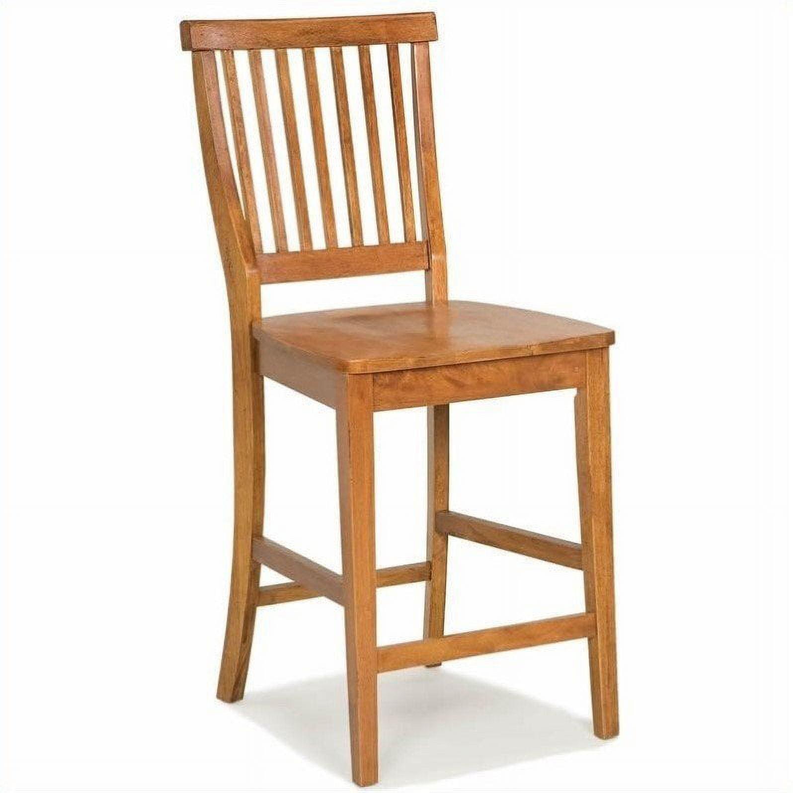 Cottage Oak 24" Wood Counter Stool with Slat Back