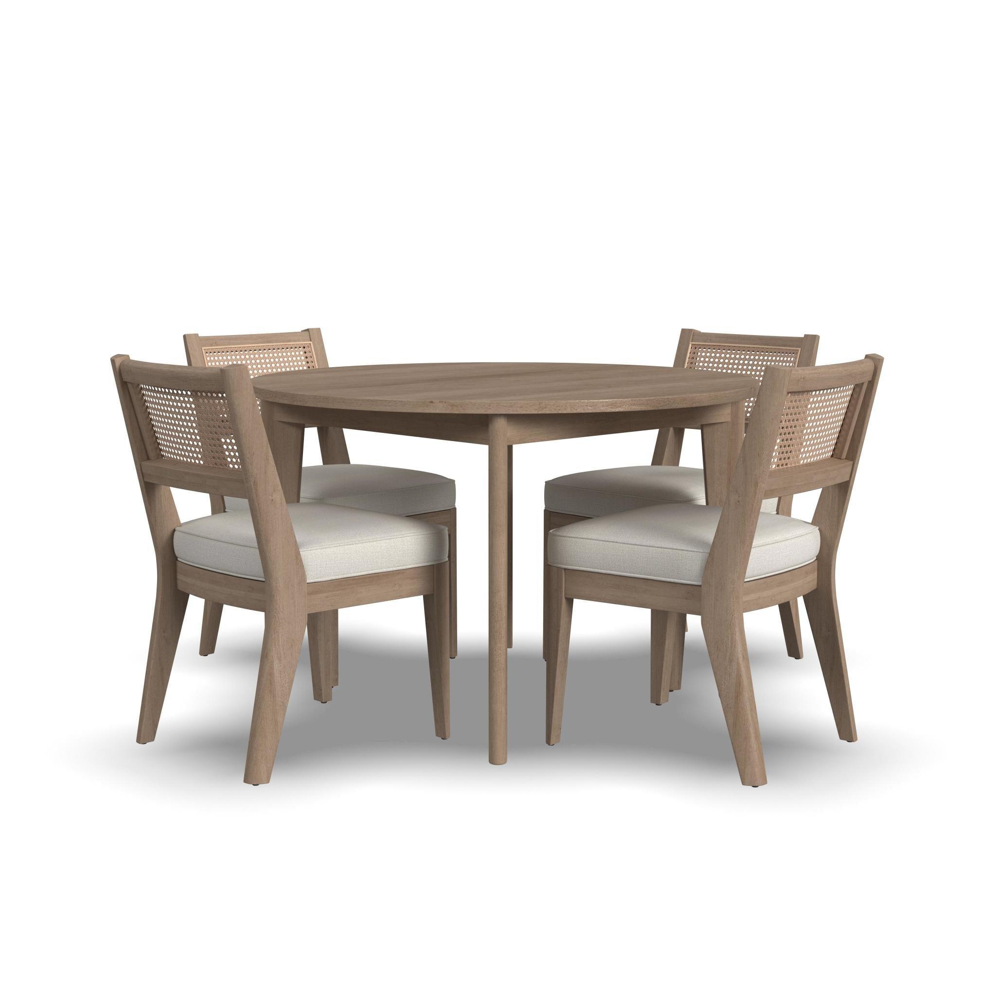 Brentwood Light Oak Round Dining Set with 4 Chairs