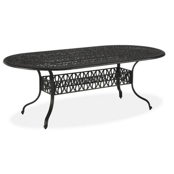 Homestyles Capri Aluminum Outdoor Dining Table in Charcoal