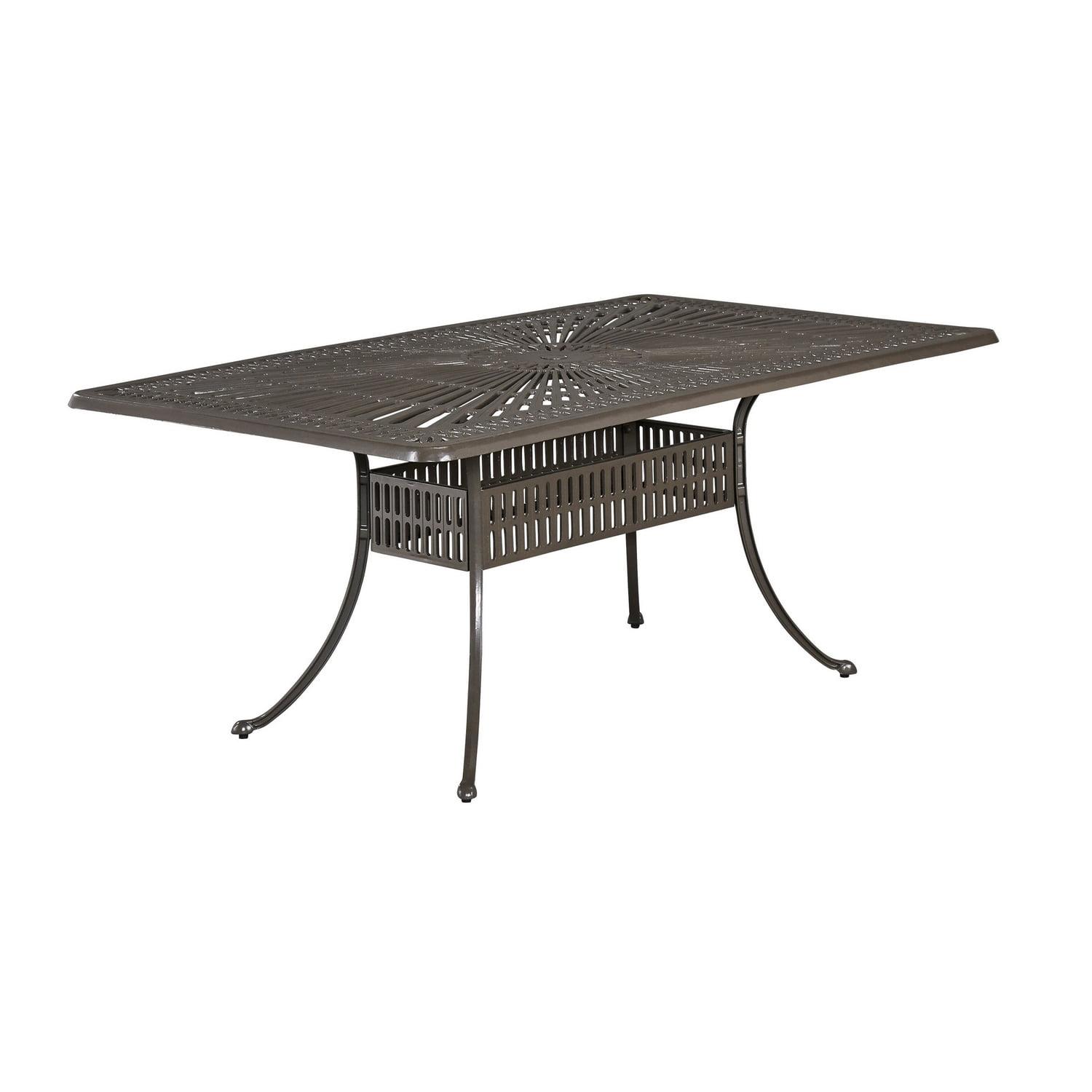 Grenada Charcoal Cast Aluminum Outdoor Dining Table