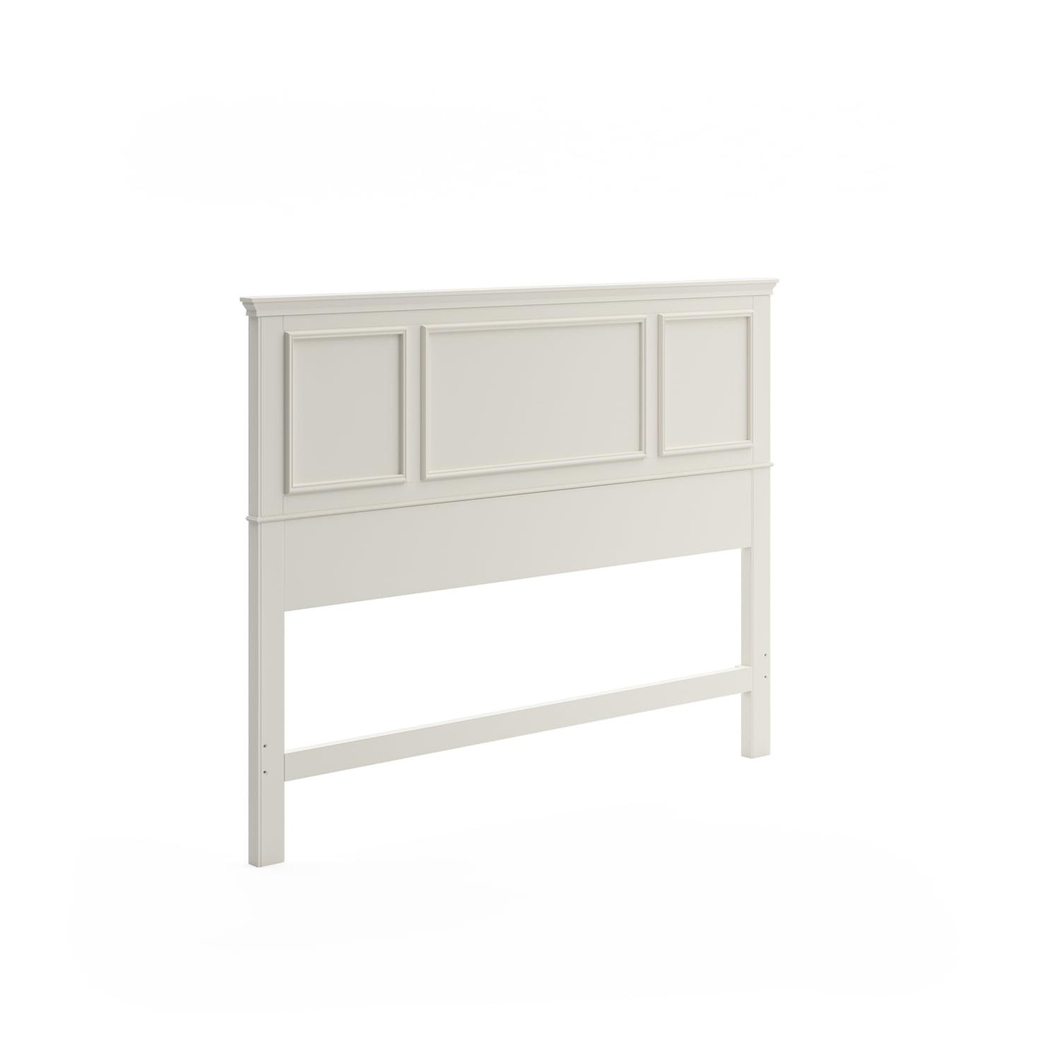 Naples Off-White Queen Wood Panel Headboard