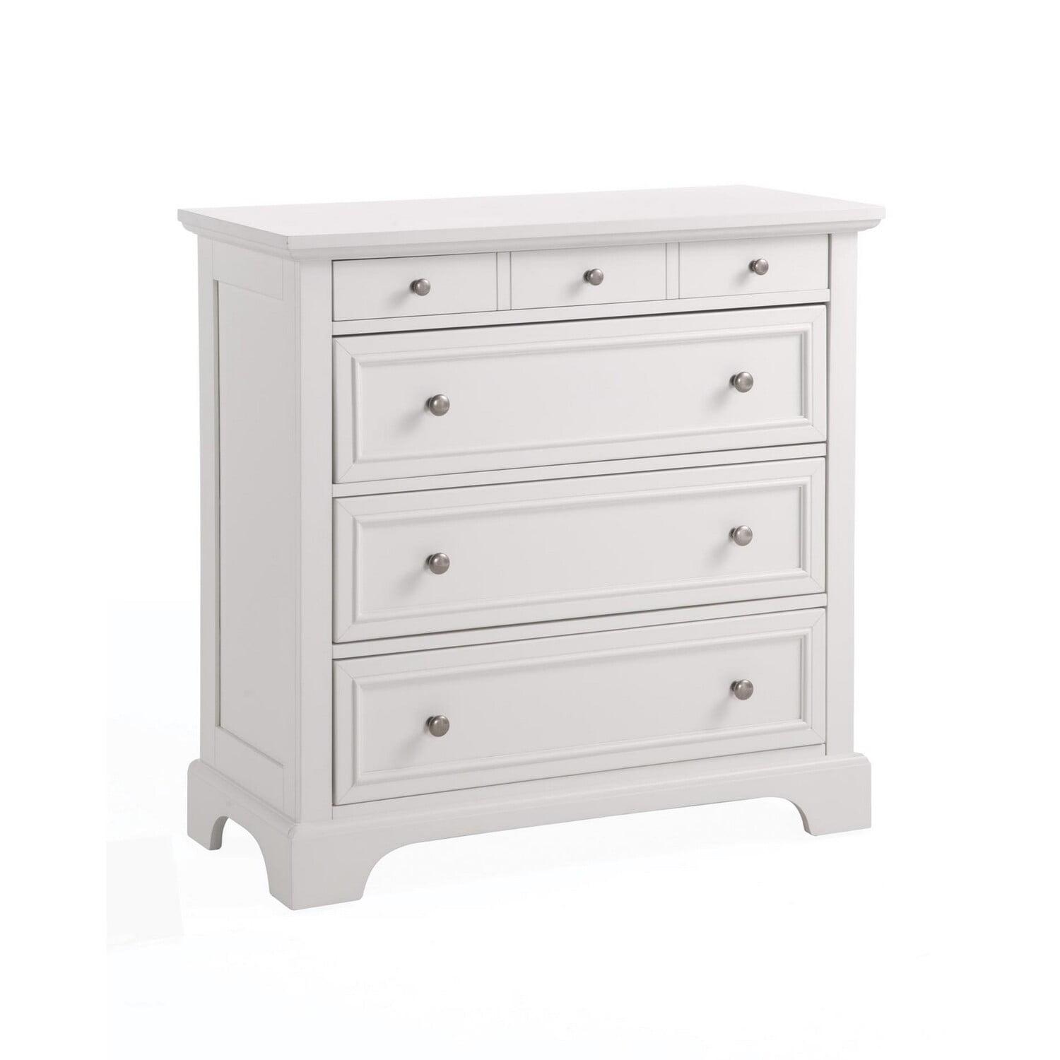 Cottage Charm Off-White Storage Chest with Felt-Lined Drawer