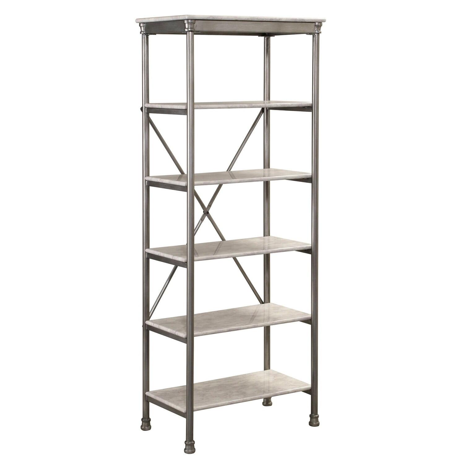 Homestyles Orleans Stainless Steel Six Tier Shelf in Gray