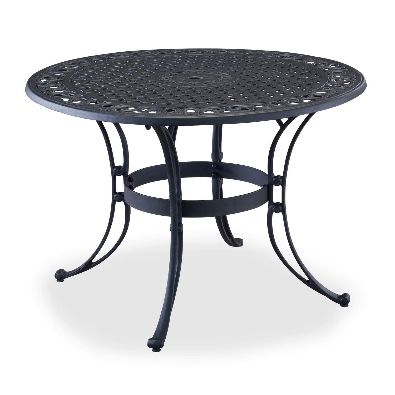 Homestyles Sanibel Aluminum Outdoor Dining Table in Black