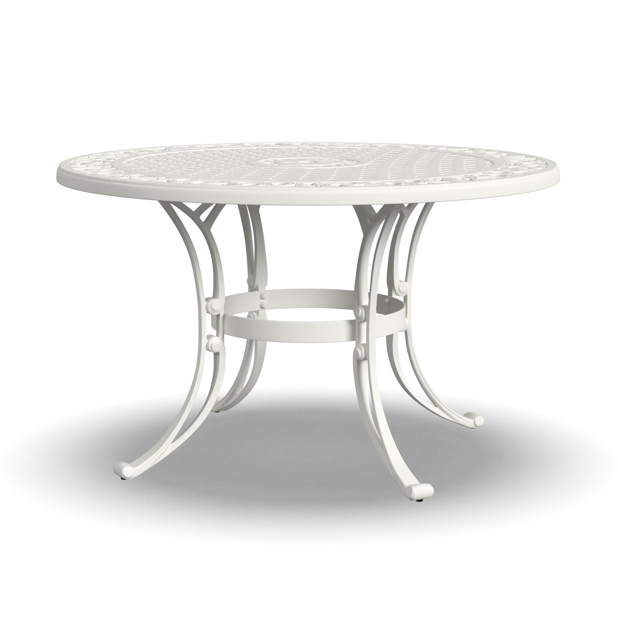 Sanibel 48" White Cast Aluminum Outdoor Dining Table