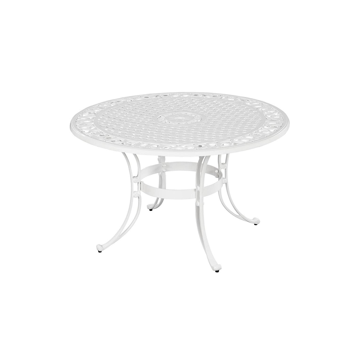 Sanibel 48" White Cast Aluminum Outdoor Dining Table