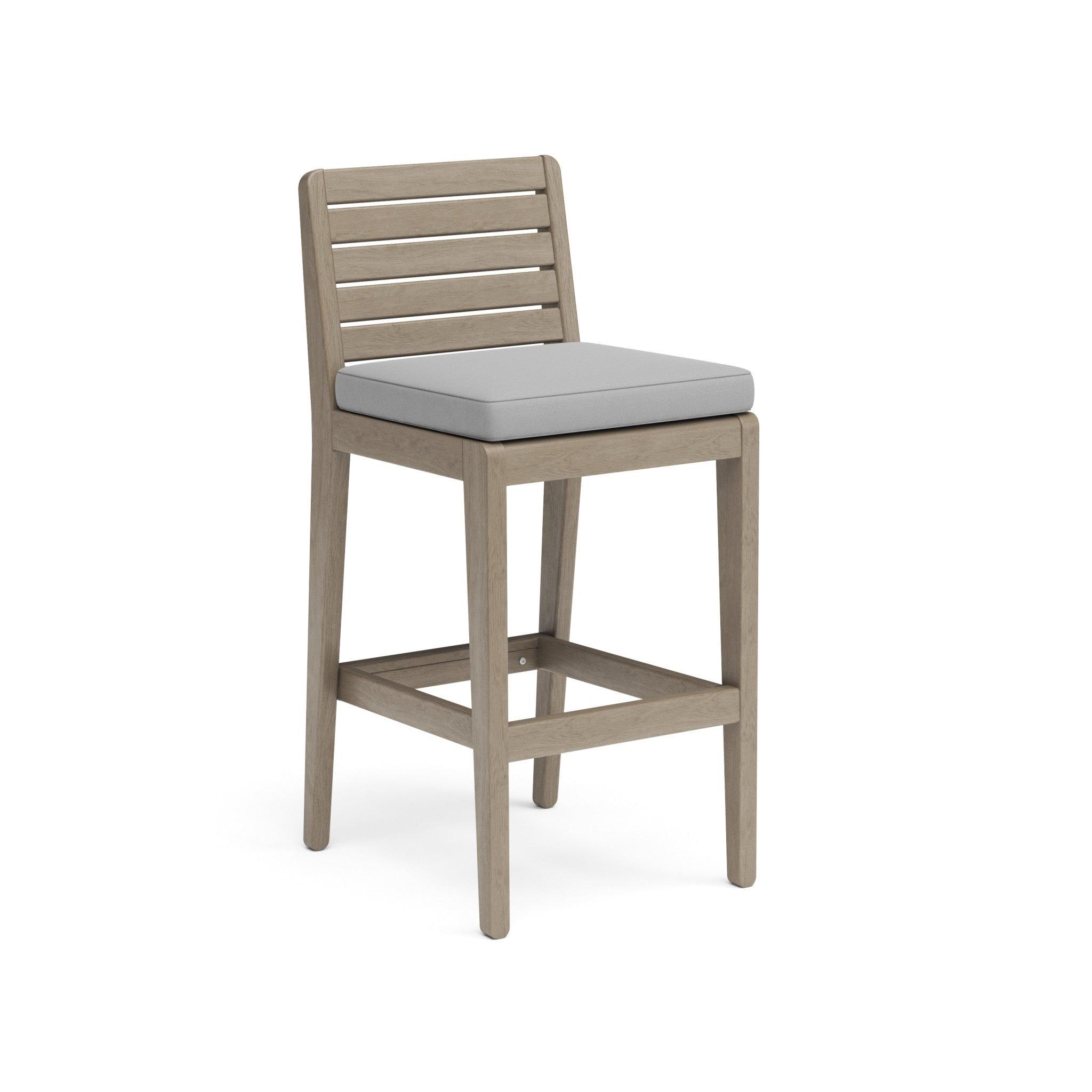 Ojai 40'' Acacia Outdoor Bar Stool with Cushion