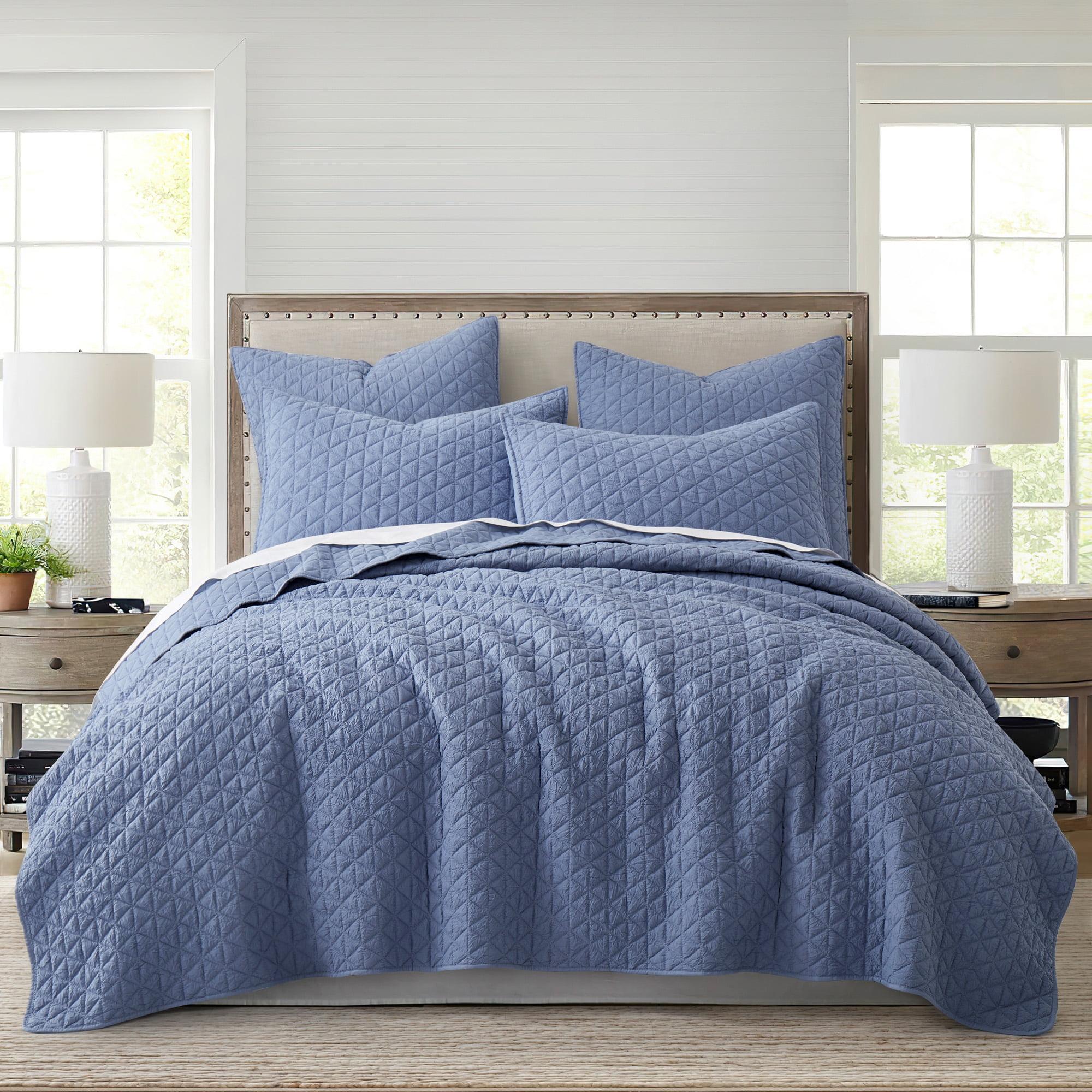 Rowan Blue Diamond Quilted Euro Shams Set of 2